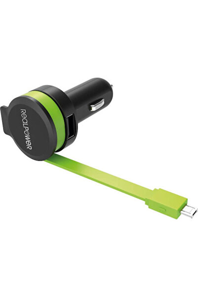 realpower Φορτιστής αυτοκινήτου 12W με μία θύρα: 1xUSB με καλώδιο mini-USB Μα...