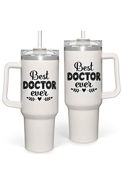 NASAQ Doctor's Insulated Stainless Steel 40oz Tumbler with Handle and Lid and...