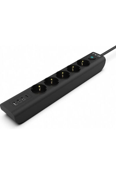 Inca Πολύπριζο 5 θέσεων με 3 USB-A και καλώδιο 1.5μ. Κωδικός: IPW-44TU