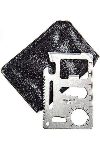 Ayawaska Card multifunctional de supravietuire 11-in-1, din otel inoxidabil, ...
