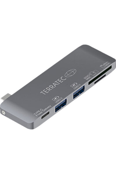 Terratec Συνδετήρας C7 Hub 2 Θύρες USB 3.2 με σύνδεση USB-C Γκρι Κωδικός: 283005