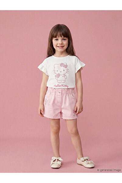 LC Waikiki I Stone Embellished Girls' Gabardine Shorts from Freezen Store