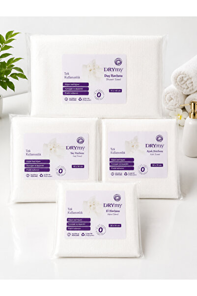 DRYmy TEK KULLANIMLIK TEK KİŞİLİK HAVLU SETİ