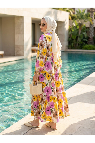 Kirazca Butik Women's Viscose Hijab Dress