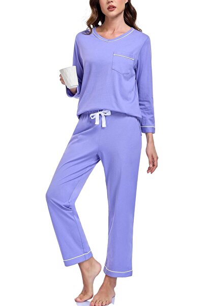 GENERAL EA'S SECRET 100% cotton Pajamas for Women Summer Lightweight Long Sle...