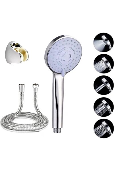 Generic 5-Mode High Pressure Handheld Shower Head Set with 1.5M Stainless Ste...