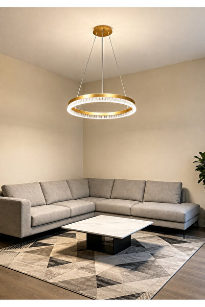 Generic Brand Modern Pendant Lighting Golden Ring-3 Colors-48W-60Cm