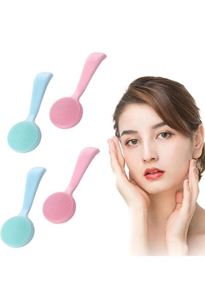TERRIFI Silicone Manual Facial Cleansing Brush, 4 Pack Soft Waterproof Face S...
