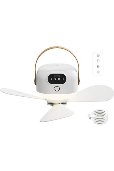 Morvena Picks Ventilator de tavan pentru camping, răcitor reîncărcabil prin U...