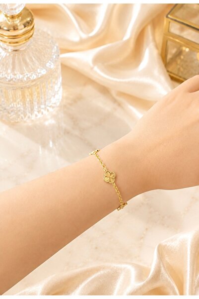Gold Yonca Bileklik