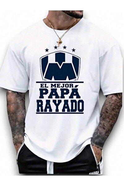 26LIK تي شيرت للرجال، مطبوع عليه SUPER DAD MONTERREY RAYADOS، سريع الجفاف، ما...