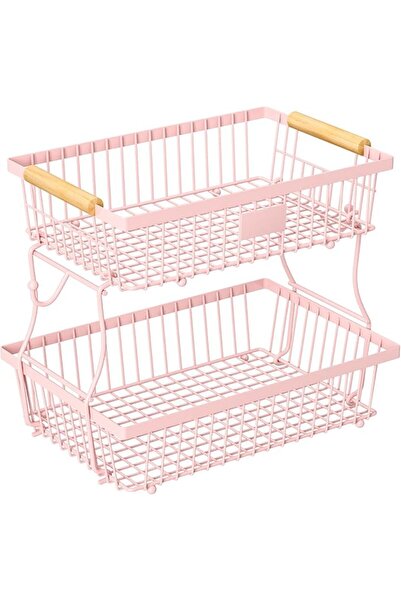 GENERAL 3 Tier Fruit Basket for Kitchen Counter with 2 Banana Hangers, Counte...