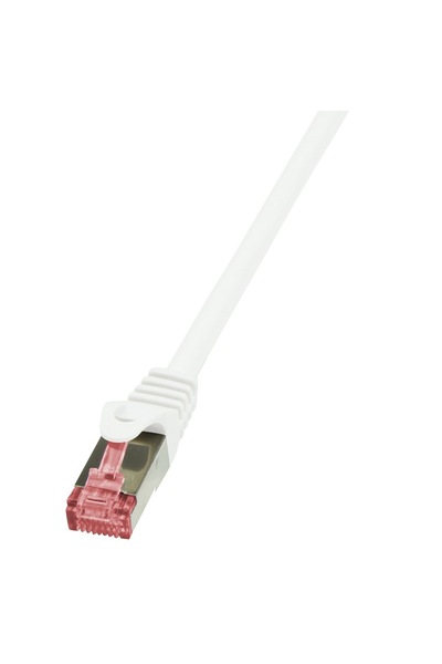 LogiLink Cablu patch S/FTP Cat6, LSZH, cupru, 7,5 m, alb, AWG27, dublu ecrana...