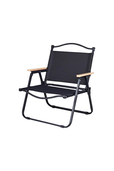 Generic Portable Folding Camping Chair with Wooden Armrests | Lightweight Out...
