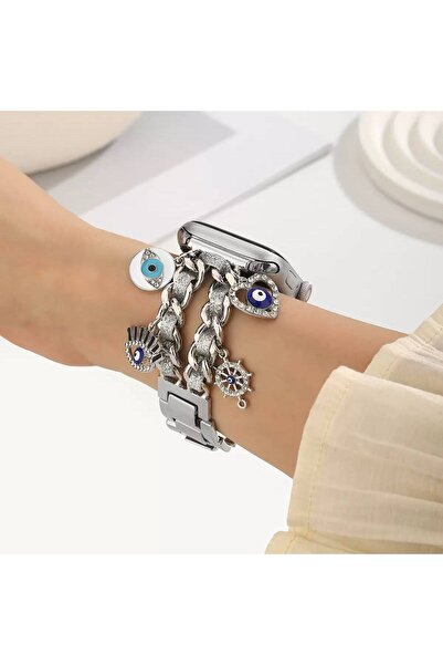 story aksesuar Apple Watch Kadınlar İçin Kalp ve Anahtar Figürlü Kordon ,Ayar...