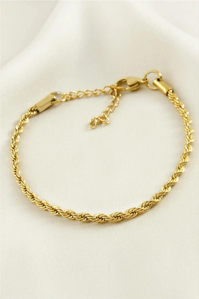 Mercansa Thick Twisted Steel Bracelet