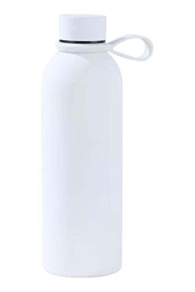 Generic 500ml White Modern Outdoor Sports Water Bottle, 304 Stainless Steel V...