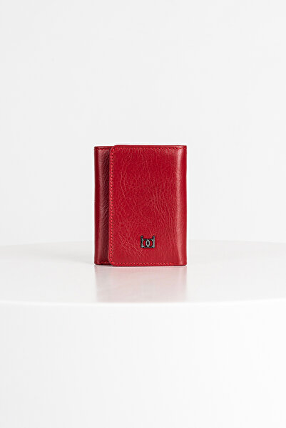 BAYDERİ Ceska Leather Wallet Red