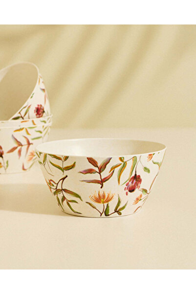 REDTAG Ivory Floral Bamboo Bowl Set 4 Piece