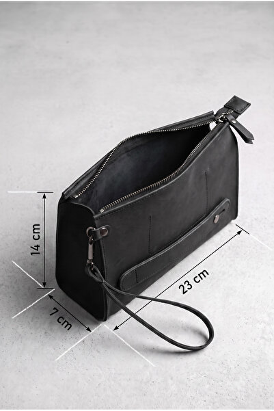 BeeBlack Genuine Leather Organizer Ti̇tan Model Handbag - Crazy Daily Hand Ca...