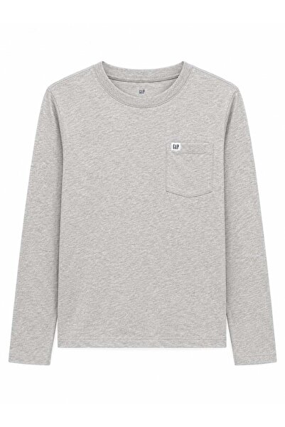 GAP Kids Gap Boys' Crew Neck Cotton T-Shirt 4-15 Years Gray