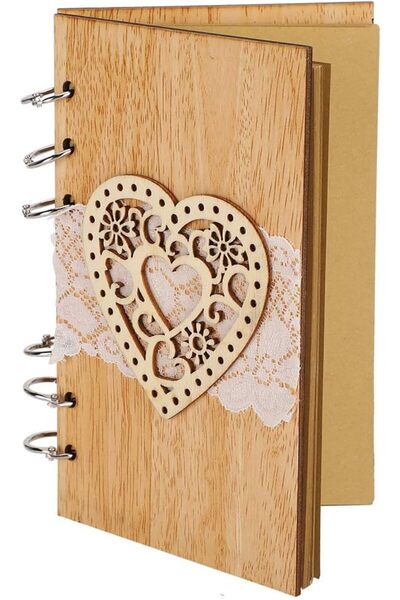 Cryfokt Wedding Guest Book Unique Wooden Message Book for Couples - Perfect f...
