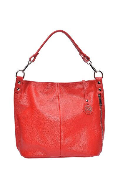 SimpleFind Roberta M Geanta piele -Laetitia-Rosu,Geanta de umar piele natural...