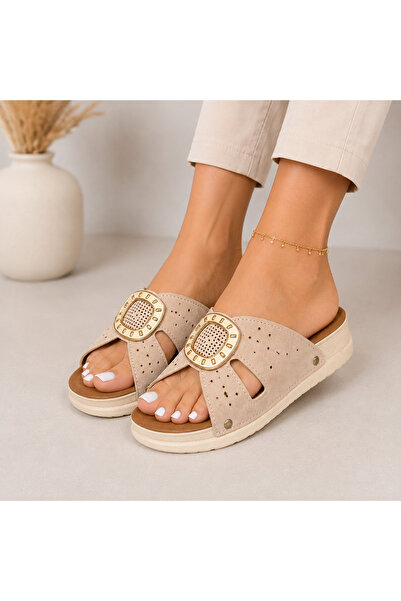 AYAKKABI BÜYÜSÜ Comfortable Women's Orthopedic Daily Stylish Slippers