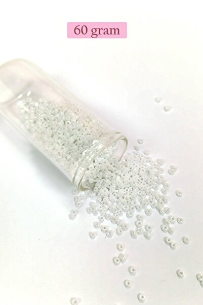 Generic Brand Bulk Glass Sand Beads (8/0) 3 mm - 60 Grams - Bright White - Bn...