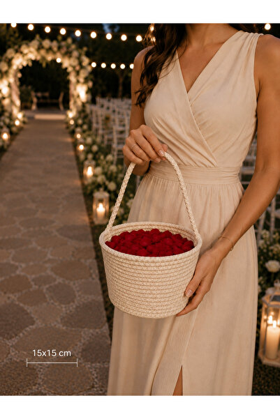 EGE ÖRGÜM Wedding Basket Engagement Promise Basket Rose Petals Are Not Included