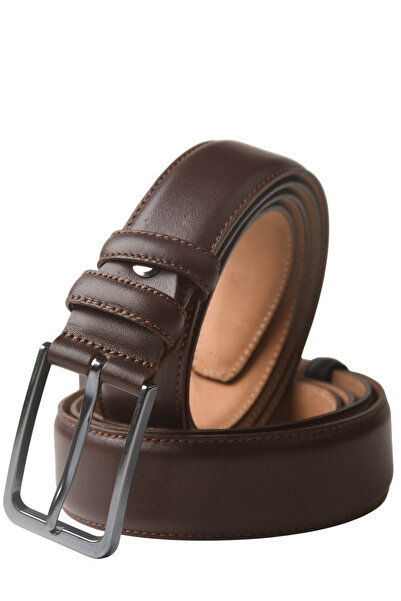 DeepSEA Dark Brown 100% Genuine Leather Men's Sports Belt – Easy-To-Shorten B...
