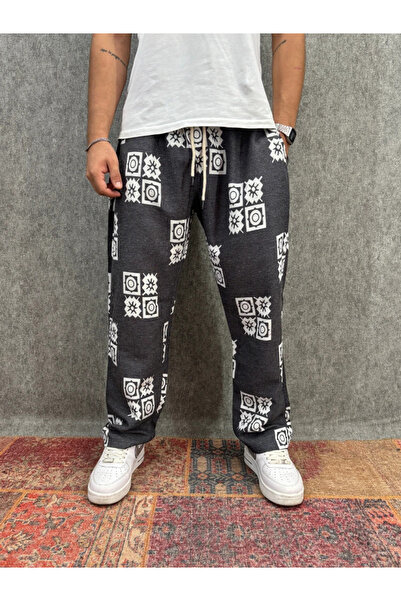 FıttingRoom Patterned Trousers with Elastic Waist