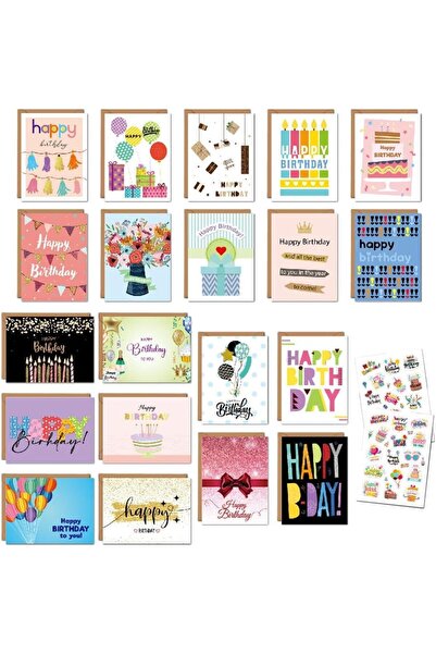Arabest Greeting Card,20 Pcs Colorful Relief Carving Cards,Bulk Birthday Card...