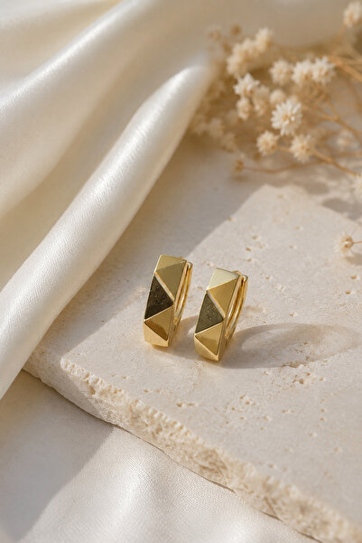 Bade Jewelry Xuping Kadın Çelik Kararmaz Halka Formunda 14k Rengi Küpe