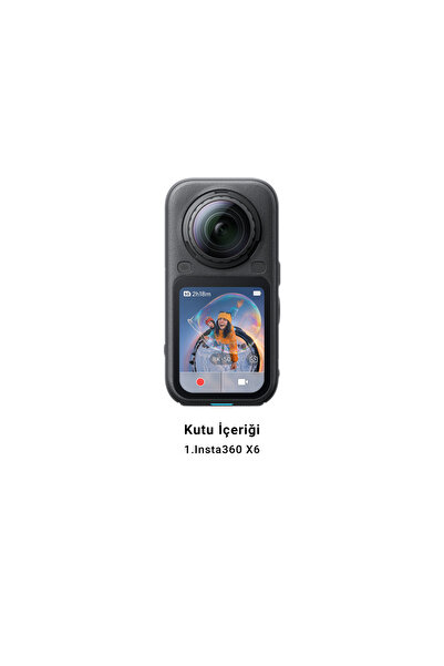 Insta360 X6 Standard Bundle 8K 50 FPS 360° Aksiyon Kamerası, Çift 1/1.1 İnç S...