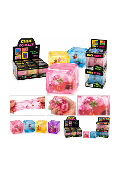 Generic Brand Cub Antistres, Jucărie Squishy Cube 5×5cm, Stretch, cu Figurine...