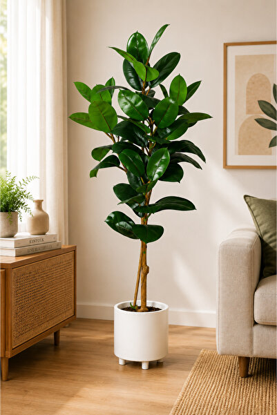 Generic Faux Rubber Plant 140cm Tall - 140 CM Height
