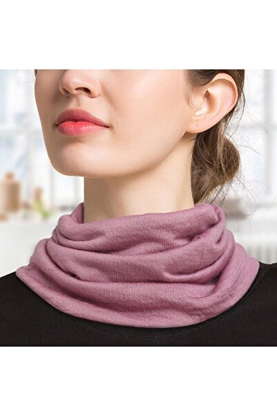 STARSTAR Women's wool headscarf light purple 32x19cm double-layer warm.