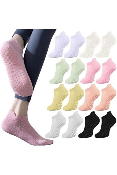 STARSTAR Women's anti-slip socks 8pc yoga/Pilates/ballet lounge.