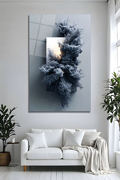 Parıltı Yayınları Pictură decorativă abstractă pe sticlă, cu efecte moderne d...