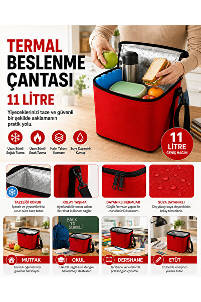 Vip Home Concept Market Ürünleri 11 Litre Termal Beslenme Çantası Isı Yalıtım...