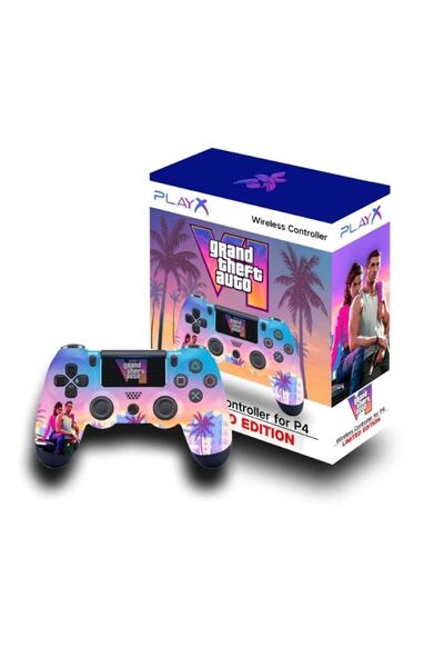 konsol plus PS4 DUALSHOCK 4 KABLOSUZ GTA 6 DESENLİ