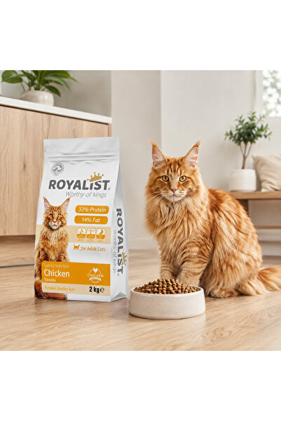 Royalist Hrană Uscată cu Pui pentru Pisici Adulte, 32% Proteine, 2 kg