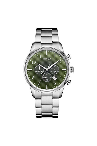 TRNDA Men's Stainless Steel Watch, Gradient Green Dial | Trn43mm