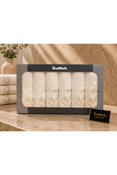 Özdilek Beyza 6-Piece Boxed Towel Set