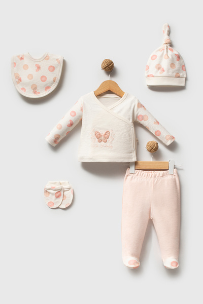 hhoneybaby 100% Organic Cotton Cute Butterfly Embroidered Baby Girl Set 100% ...