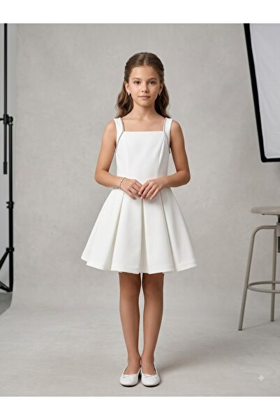 Erkut Special Occasion Girls' Evening Dress with Stone Detail on the Back