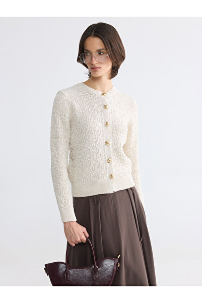 LC Waikiki Cardigan tricotat de damă cu guler rotund