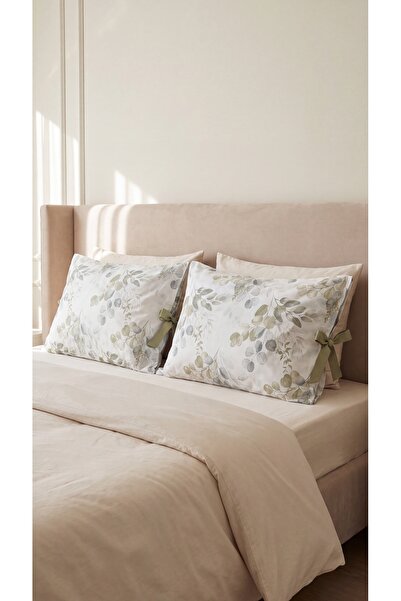 kesenegore Eucalyptus Patterned Lace Pillowcase 50X70 cm |   100% Cotton Deco...
