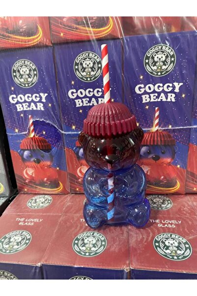 Goggy Bear Ayıcık Figürlü Cam Soğuk Içecek Bardağı 500 ml